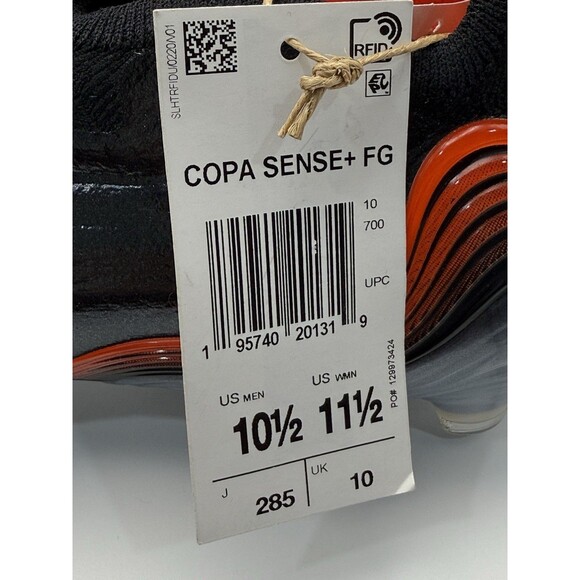 New Men’s Adidas Copa Sense+ FG Black Solar Red Size 10.5 GW3608